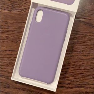 Apple IPhone Xs Lilac Leather Case
